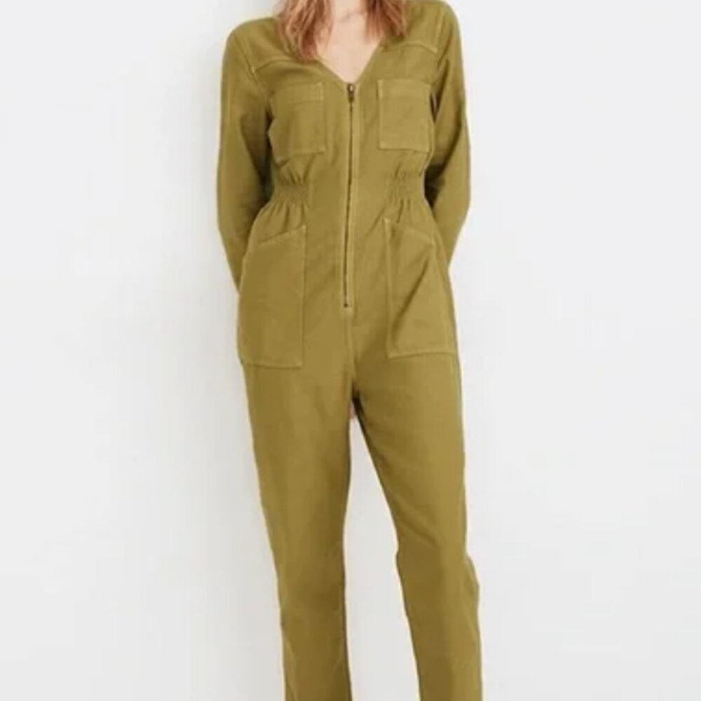 Madewell Garment- Dyed Patch Pocket Coverall Jumpsuit M